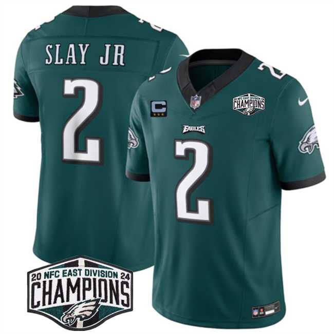 Men%27s Philadelphia Eagles #2 Darius Slay JR Green 2024 NFC East Champions With 3-Star C Patch F.U.S.E. Vapor Untouchable Limited Stitched Jersey->philadelphia eagles->NFL Jersey